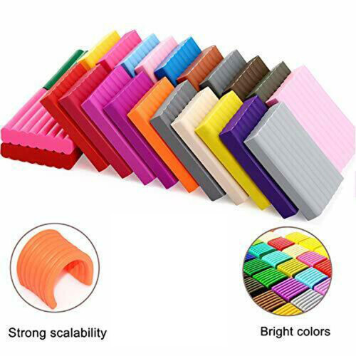 (Multicolor) Polymer Colored Mud 24 Colors Oven Bake DIY Colorful Mud ...