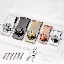 Keyed Hasp Lock with Screws for Thick Doors Heavy Duty Cabinet Security 2.5 Inch Red