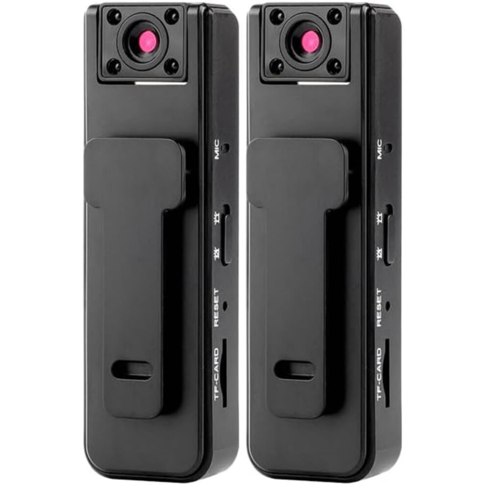 1080P Sports Action Camera With Ir Night Vision, Wide Angle, Antishake, 5H Recording, Clipon Body Camera (2Pcs) 9094768934791