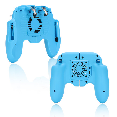 Controle premium para jogos mobile com ventoinha de resfriamento e alça ajustável para celulares de 4 a 6,5 polegadas, design ergonômico com 2