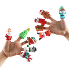 Ensemble de marionnettes à doigts festives, ensembles de marionnettes mignons et résistants pour des jeux en famille, calendrier de l'Avent avec 10