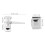 Glass Door Knob Replacement, Double Sided Pull Handle for Bathroom Shower Doors, Corrosion Resistant Smooth Touch Handle Set 5