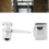 Glass Door Knob Replacement, Double Sided Pull Handle for Bathroom Shower Doors, Corrosion Resistant Smooth Touch Handle Set 4