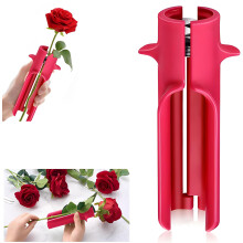 Upgraded Rose Thorn Remover  Professional 3in1 Flower Stem and Leaf Stripper with Ergonomic Grip for Gardening and Florists (Red)