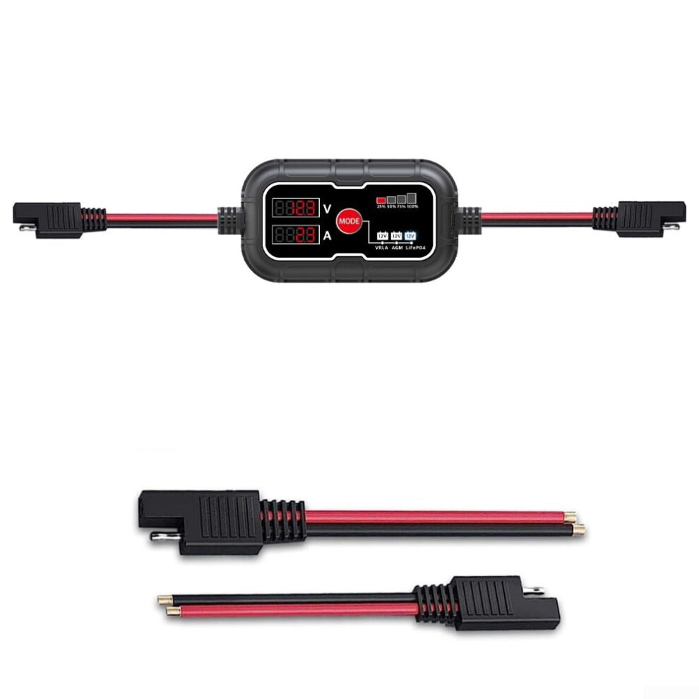 10A 12V Mppt Solar Charge Controller With Lcd Display, Waterproof, Sae Connector For Lithium Battery 9187378934746