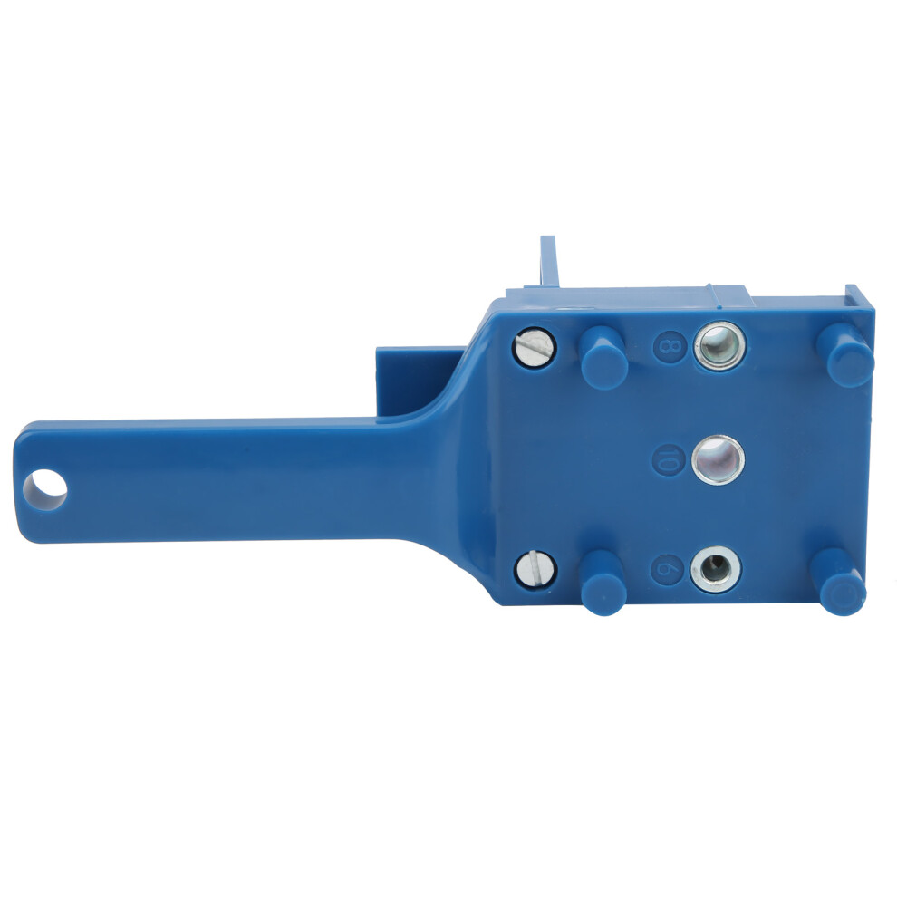 8Pcs Woodworking Punch Hole Locator Set, Adjustable Drilling Guide, Blue 9341379616203