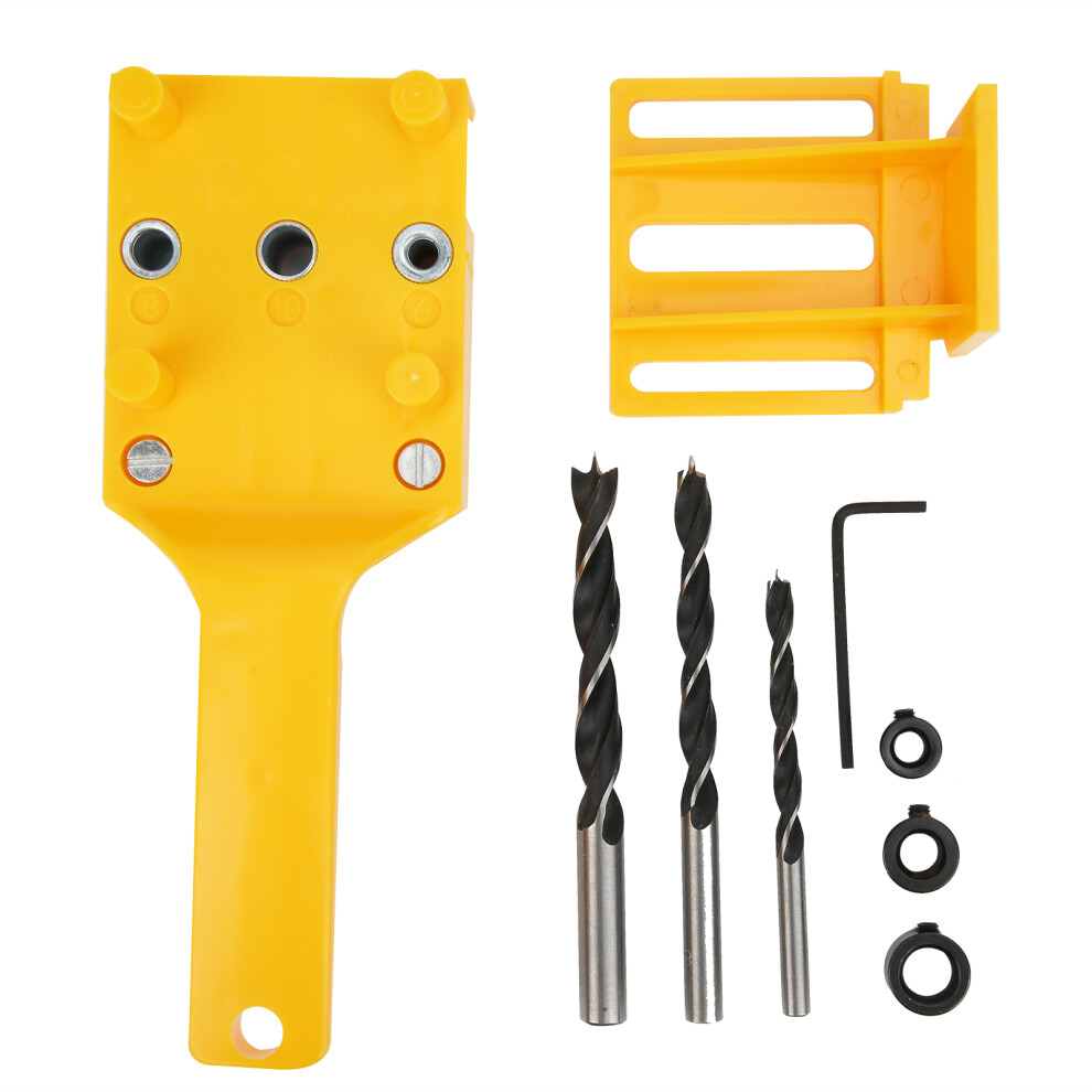 Woodworking Dowel Jig Drill Guide Tool With Adjustable Fence Self Centering Doweling Jig For Edge To Corner Joints T Joints Woodworking Drill Locator 9358999261966