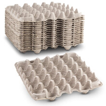 Egg Carton 30 Count EcoFriendly Pulp Fiber Tray for Chicken Eggs Farm Use Pack of 15