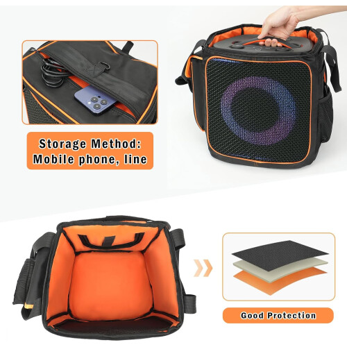 Carry Case Backpack with AllAround Protection and Accessory Pockets for JBL PartyBox Encore Essential 2 2
