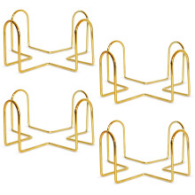 304 Stainless Steel Coaster Holder Rack, 4pcs SpaceSaving Organizer for Round and Square Coasters