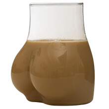 Novelty Beer Glass with Playful Butt Shape, 450ml Funny Cocktail Cup for Party Drinks
