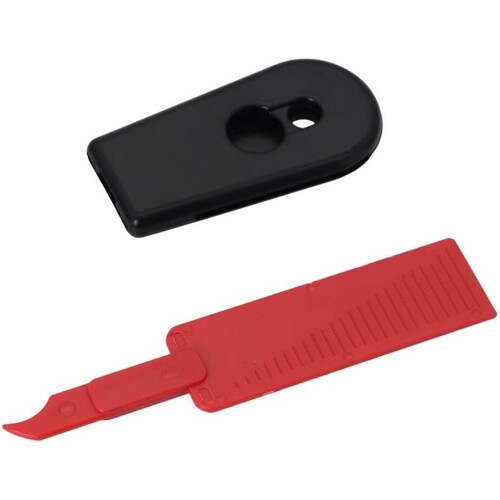 SelfSharpening Scraper with Builtin Sharpener, 2in1 Hook Tool for Kitchen Stove and Sink Cleaning, Red 2