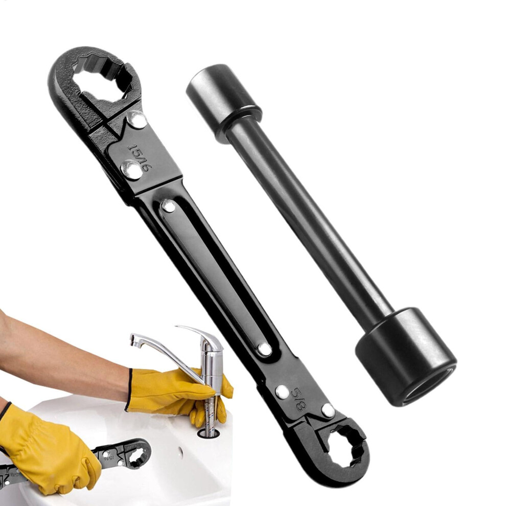 Plumber Tools Wrench Steel Plumbing Tools, Compression Removal Tool, Angle Stop Nut Installation Kit For Plumbers 9187378935675