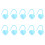 1000 Pcs Heart Shaped Stitching Markers Locking-Sky Blue 1