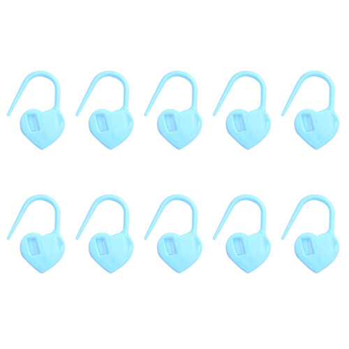 1000 Pcs Heart Shaped Stitching Markers Locking-Sky Blue