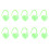 1000 Pcs Knitting Markers Heart Shaped Stitching-Light Green 1