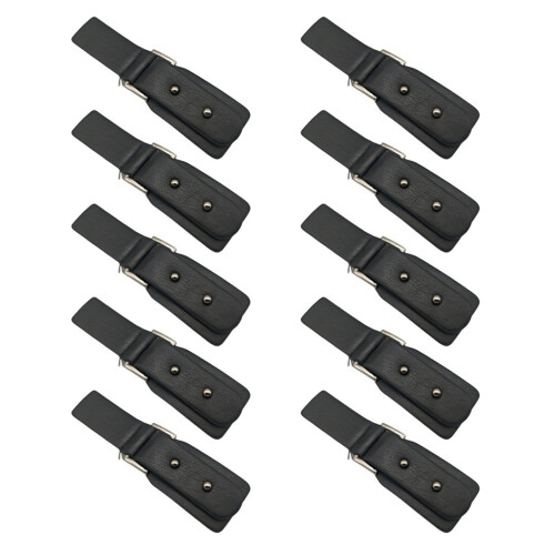 10Pcs Sew On Toggles Closures Leather Toggles Snap-Black