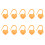 1000 Pcs Heart Shaped Stitching Markers Locking Knitting-Orange 1