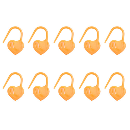 1000 Pcs Heart Shaped Stitching Markers Locking Knitting-Orange