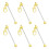 6 Pcs Blank Beadable Keychains Handmade Metal-candy yellow 1