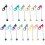 6 Pcs Blank Beadable Keychains Handmade Metal-candy yellow 3