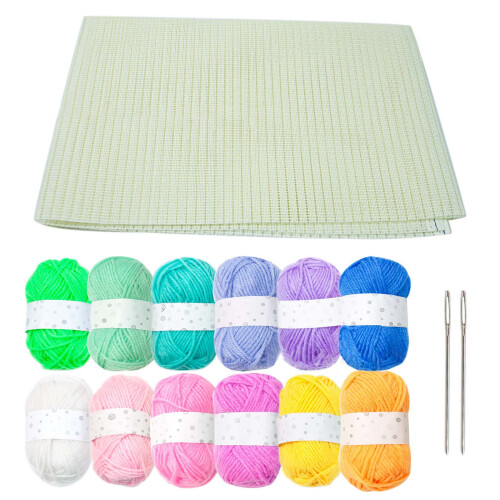 Embroidery Thread and Stitching Needle Set-Macaron 12 colors
