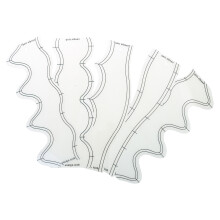 5 Pcs Quilting Ruler Quilting Templates Clear Wave Ruler for