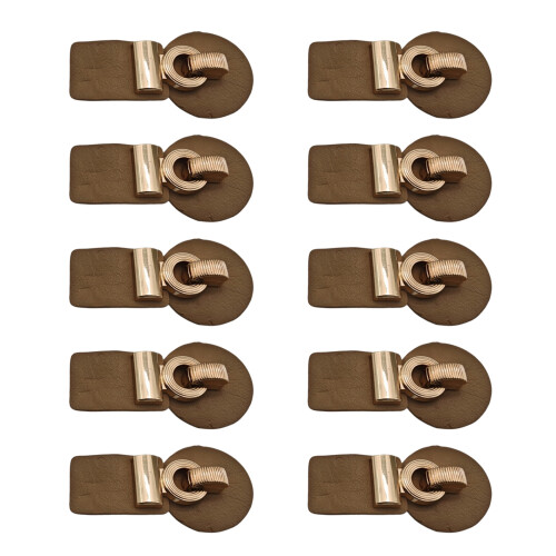 Leather Sew On Toggles Button Fasteners For-  yellow
