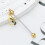 6 Pcs Blank Beadable Keychains Handmade Metal-candy yellow 6