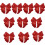 10 Pcs Bows Decorative Patches Bows Sew on Applique Double-Red 1