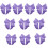 10 Pcs Double Side Bowknot Patches Bows Embroidered-Purple 1