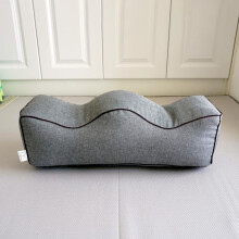 Leg Support Pillow with Ergonomic Wave Design, Adjustable Lumbar Relief, Breathable Bamboo Cover, Misty Gray