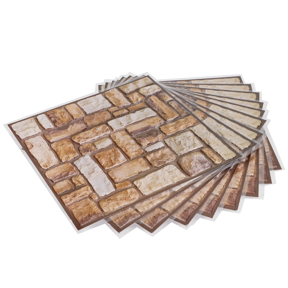 Environmentally Friendly Non-Toxic Odorless Faux Brick Self-Adhesive Panels For Laundry Room, 3D Peel & Stick Wallpaper With Anti-Moth Anti-Fouling 9464372626885