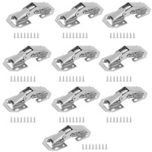 Dobradiças de luxo sem moldura para armários, com revestimento duplo para melhor resistência à ferrugem, adequadas para armários de cozinha,