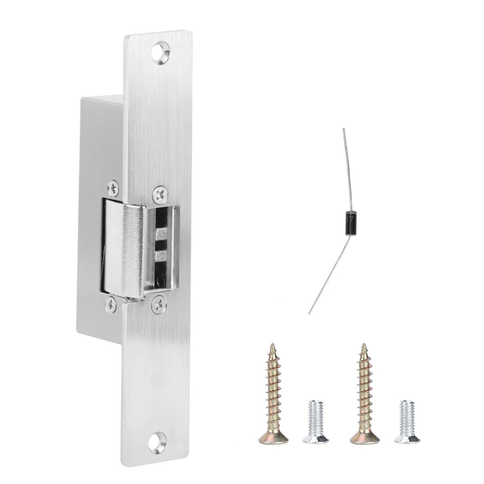 Electric Door Strike Lock Stainless Steel Hinges Access Control Locks High Security Fail Secure Electronic Lock With Flexible Switch Shaft For Wooden 9340258748653