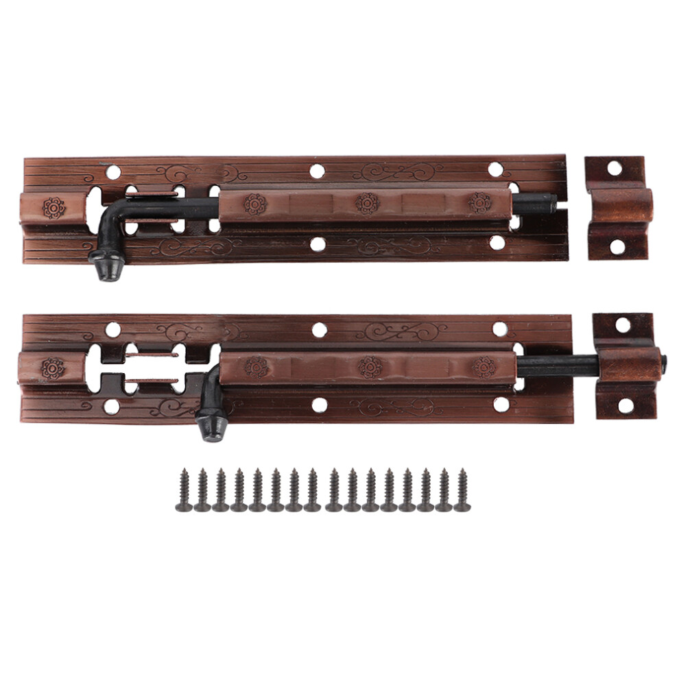 Security Door Bolt Heavy Duty Cane Bolts Corrosion Resistance Gate Security Solid Cast Copper Sliding Bolt Lock For Vertical Horizontal Mounting 9340258748776