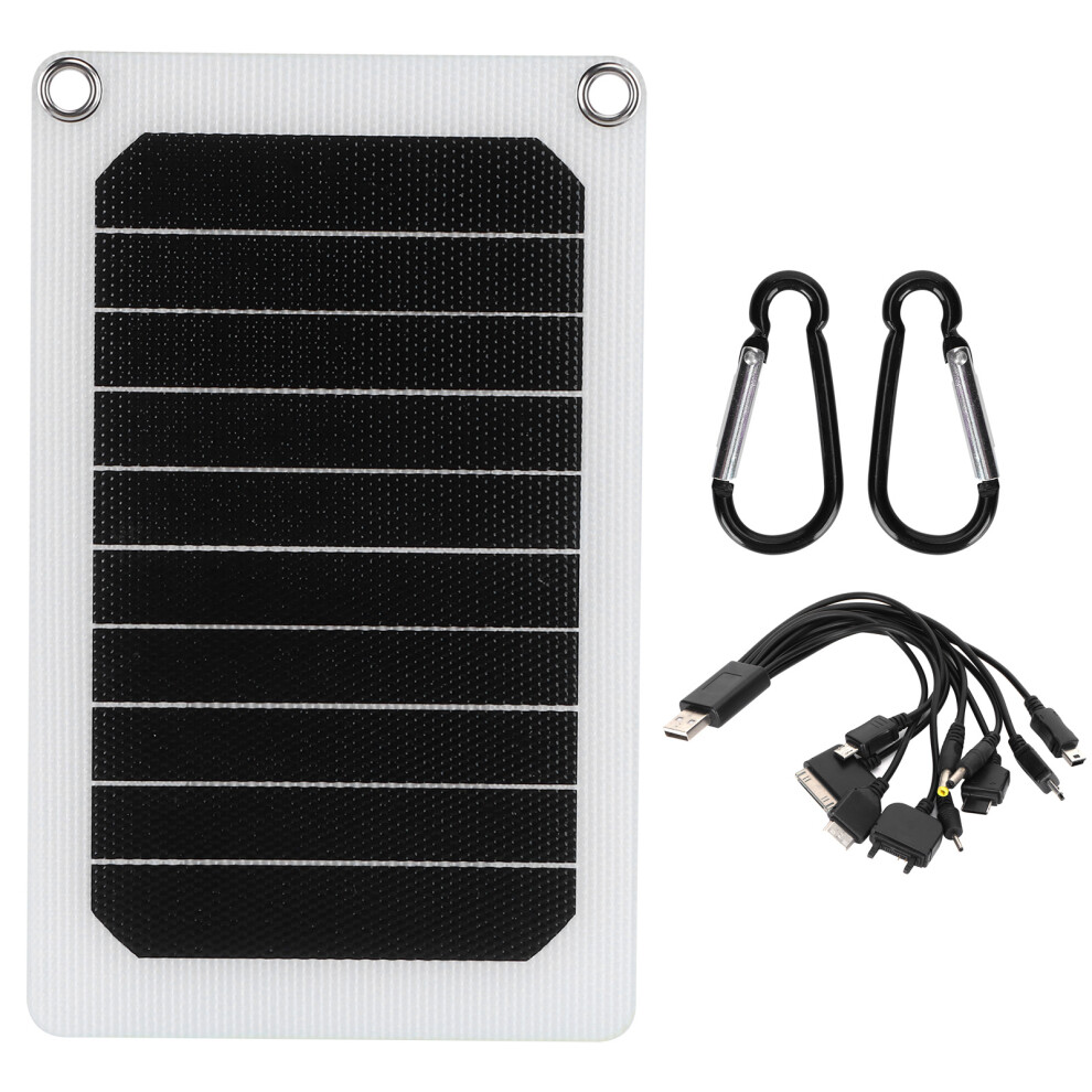 Portable Solar Charger, Monocrystalline Solar Panel High Conversion Efficiency For Outdoor Activities, Suitable For Charging Various Devices 9340258748998
