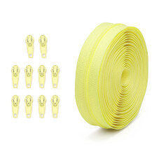 Sewing Zippers #3 Nylon Coil Zippers Kits Zippers Repair-Yellow