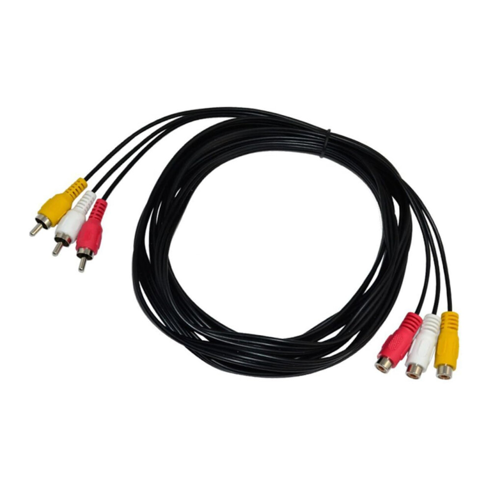 Audio Video Splitter Cable Male To Female Composite Av Adapter Color Coded For Rca Tv Dvd 9187378936092