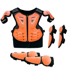 Orange Motocross Chest Protector For Youth Riders Complete Gear Set Protective Armor Vest