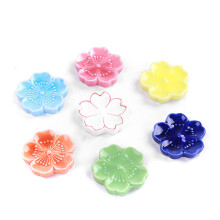 6pcs Japanese Ceramic Sakura Chopstick Rest Set for Utensils Hygienic and Elegant Table Use