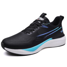 Men's Running Shoes Lightweight Breathable CushionedSole Sneakers For Gym, Walking, Jogging, Tennis UK Size 8 Black