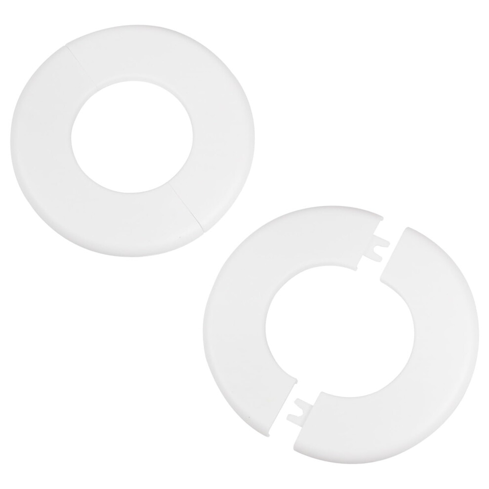 2Pcs Abs Pipe Flange Cover 2.5 Inch Selfadhesive Wall Escutcheon Plate For Neat Plumbing Finish White 9187378936405