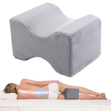 Memory Foam Knee Pillow for Side Sleepers with Ergonomic Contoured Shape and Hip Pain Relief