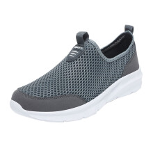 Men's Mesh SlipOn Clogs Sandals for Summer Beach Garden, Orthopaedic Trainers, Grey, UK 10