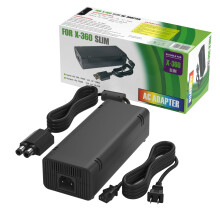 Power Supply Replacement for Xbox 360 Slim with Enhanced Cooling Fan, Quiet 135W AC Adapter 100240V