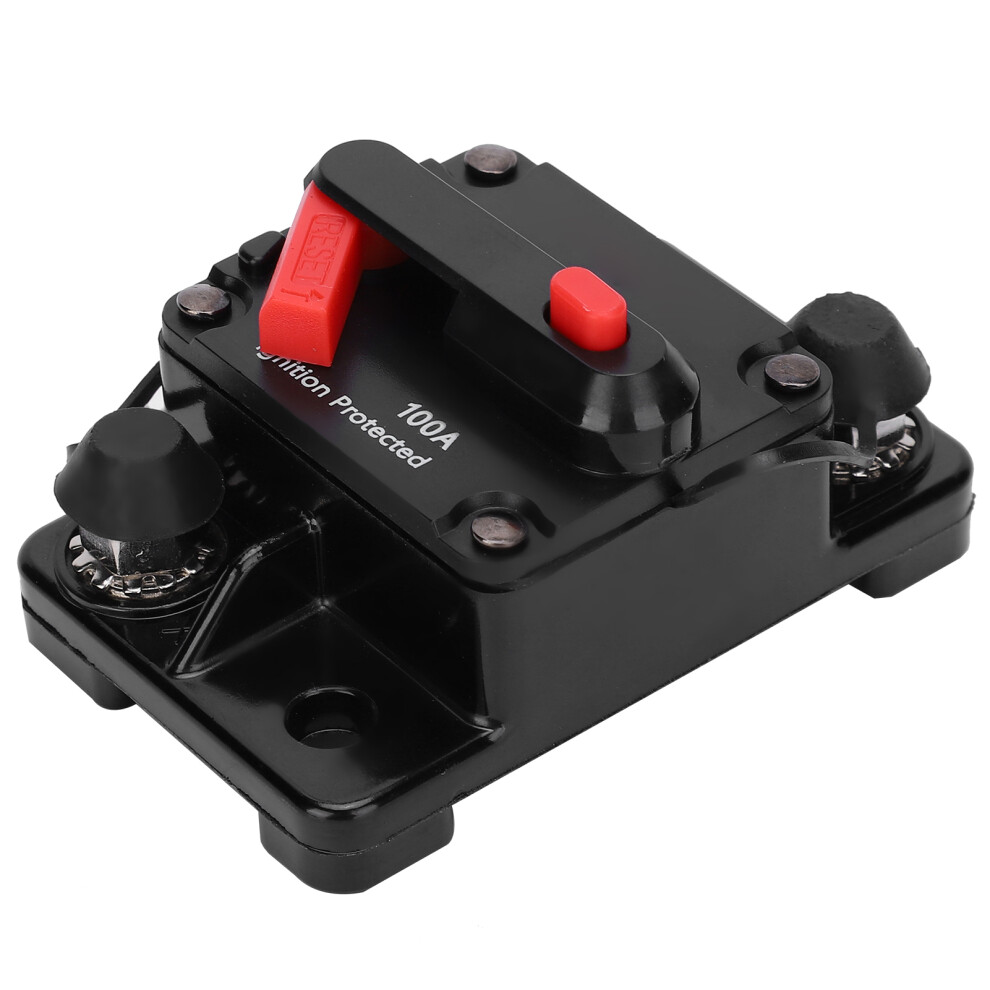 Waterproof Auto Reset Fuse Holder Circuit Breaker Ht-601, Dc12-42V, 100A Red 5061379622311