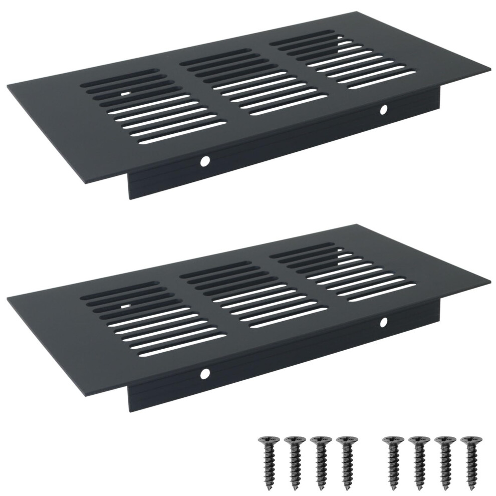 2Pcs 80X150mm Metal Cabinet Vent Cover Wardrobe Air Vent Grille Rustresistant Airflow 9199774689182