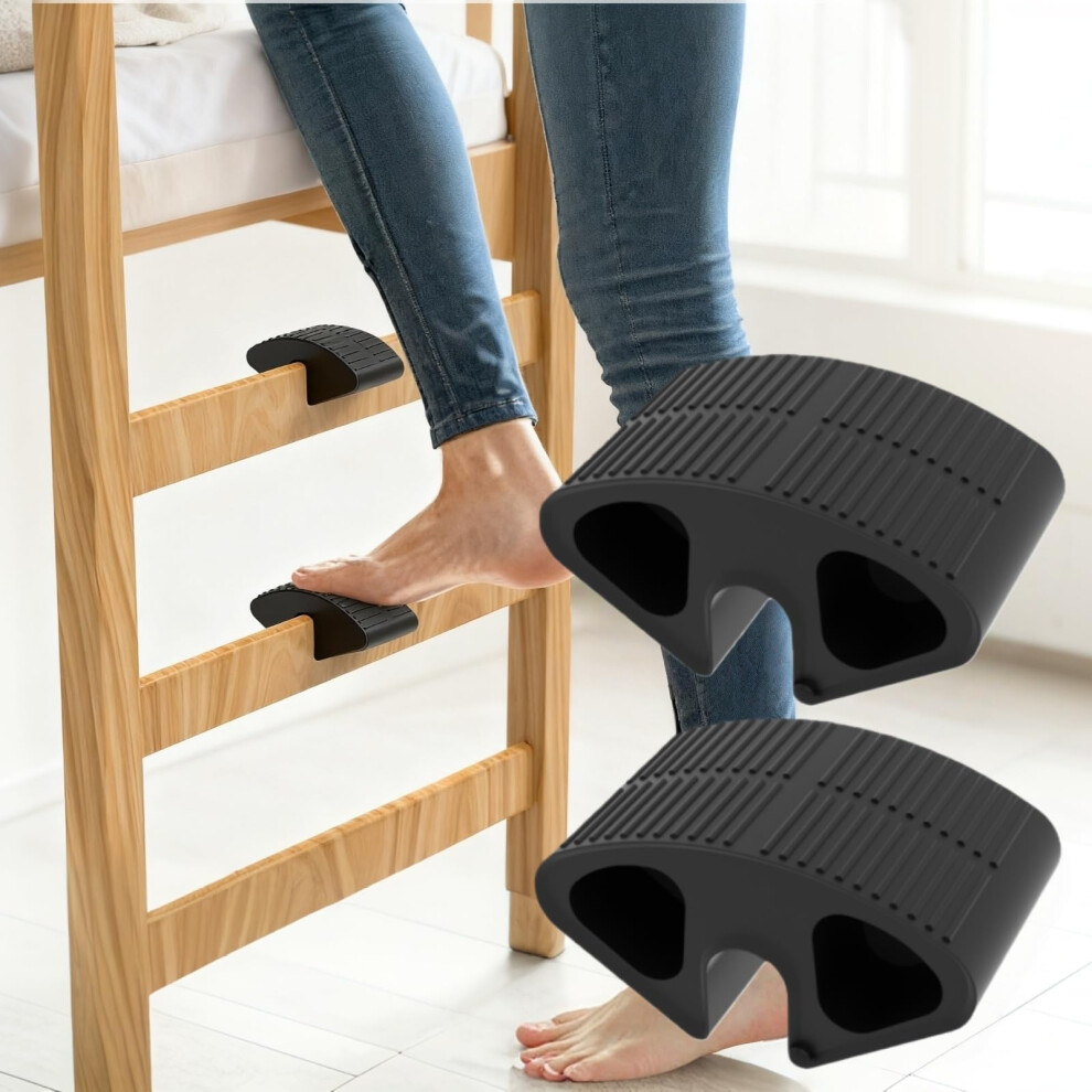 Bunk Bed Ladder Pads With Antislip Surface, Snapon Step Covers For Dorm And Loft Beds, 2 Pack 9187378937327