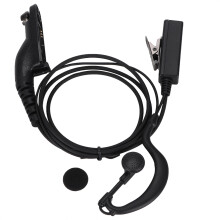 Auriculares con micrófono y botón pulsador para hablar (PTT) en forma de G para Motorola XPR3500XIR P6620 Walkie Talkie. Clip metálico para